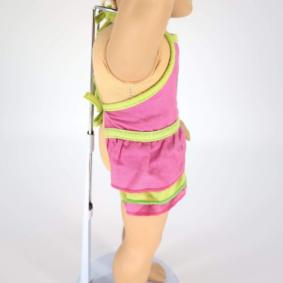 Unbranded Pink and Lime Green Holiday Baker Gingerbread Apron for 18" Dolls GUC - Picture 2 of 9